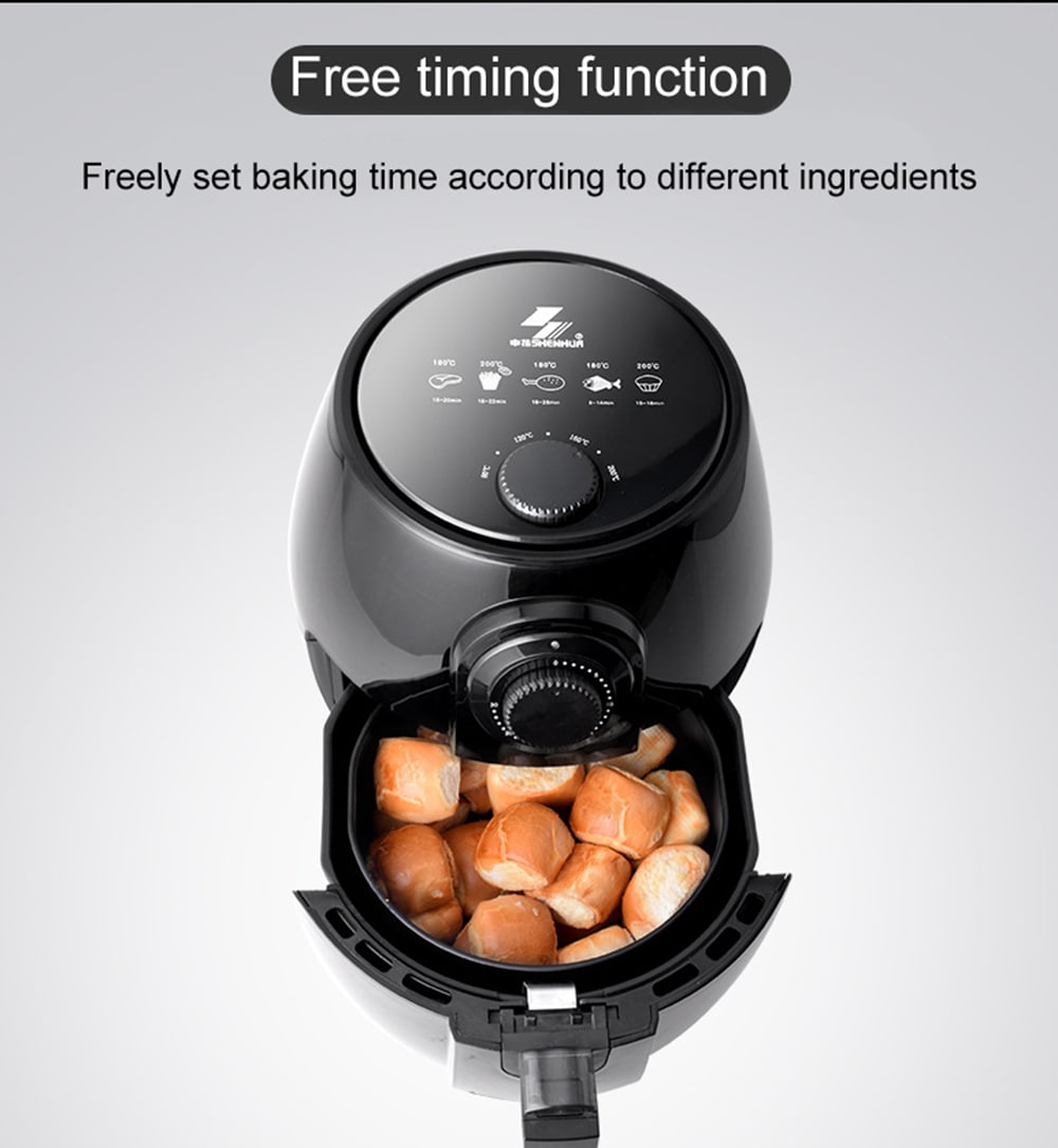 SH - AF8 Household Large-capacity Smoke-free Air Fryer- Black SH - AF8 Household Large-capacity Smoke-free Air Fryer- Black