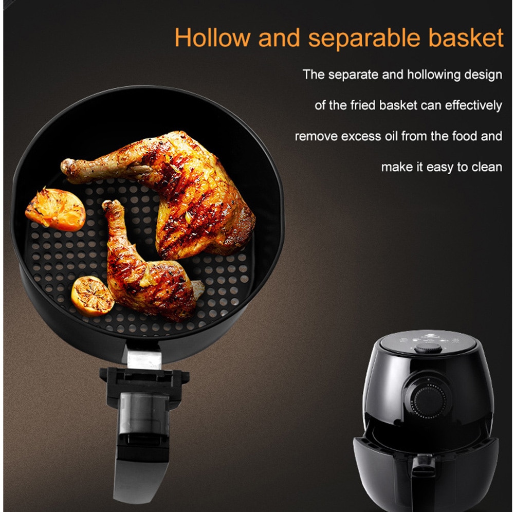 SH - AF8 Household Large-capacity Smoke-free Air Fryer- Black SH - AF8 Household Large-capacity Smoke-free Air Fryer- Black