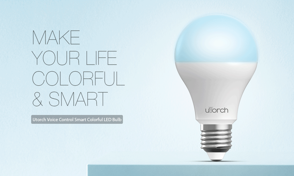 Utorch BW - 5 Smart WiFi Voice Control Light Bulb- White 7W 450LM Utorch BW - 5 Smart WiFi Voice Control Light Bulb- White 7W 450LM