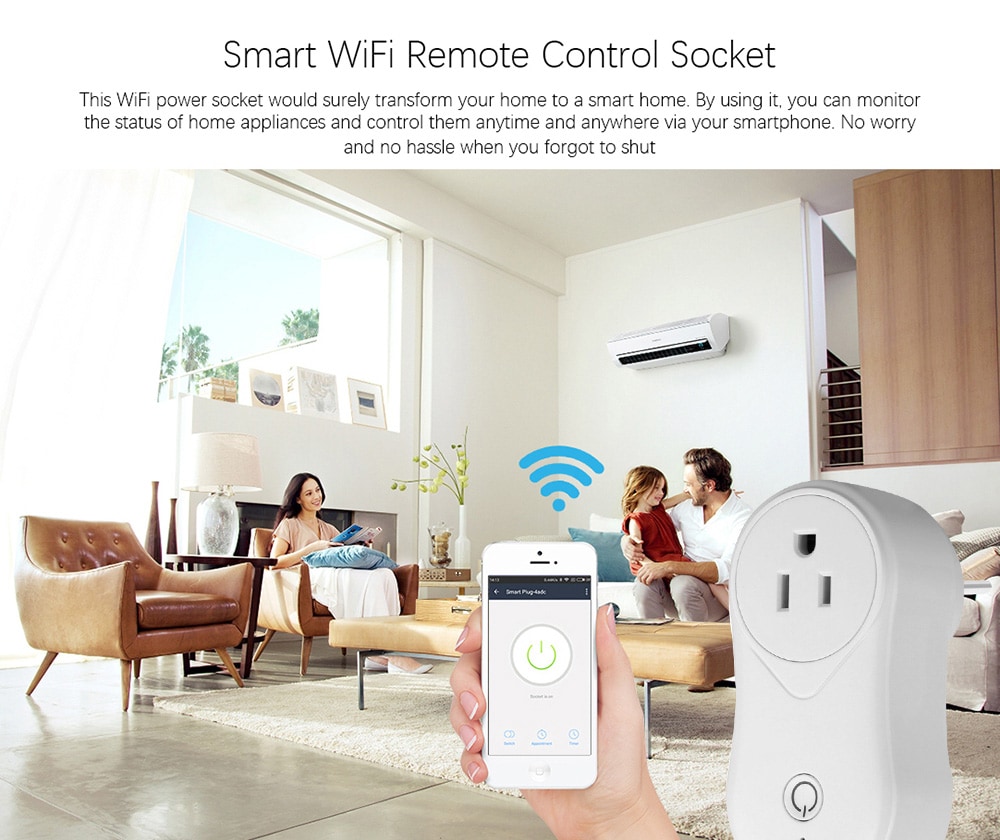 S2 WiFi Smart Plug Intelligent Timer Switch Socket with USB Charging Port for Smart Home Devices- White S2 WiFi Smart Plug Intelligent Timer Switch Socket with USB Charging Port for Smart Home Devices- White