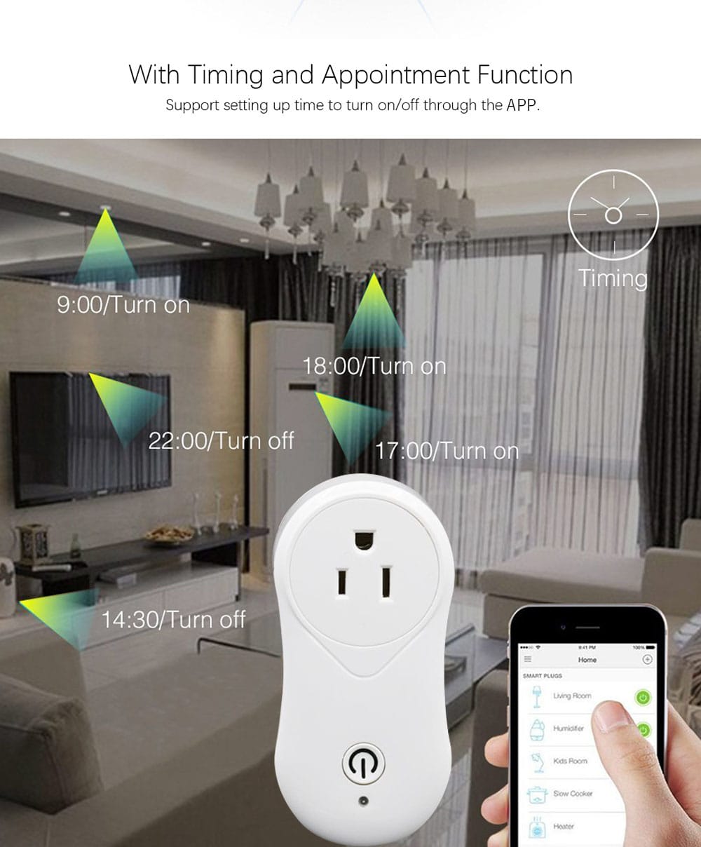 S2 WiFi Smart Plug Intelligent Timer Switch Socket with USB Charging Port for Smart Home Devices- White S2 WiFi Smart Plug Intelligent Timer Switch Socket with USB Charging Port for Smart Home Devices- White