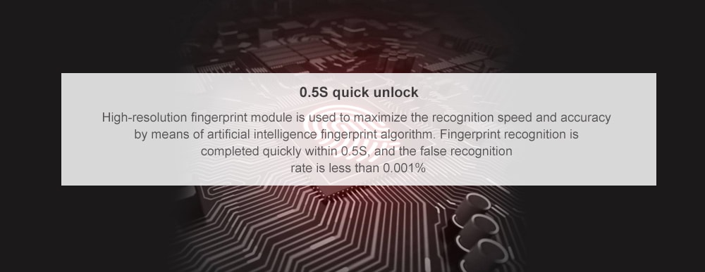 Smart Fingerprint Durable Waterproof U-lock from Xiaomi youpin- Black Short Smart Fingerprint Durable Waterproof U-lock from Xiaomi youpin- Black Short