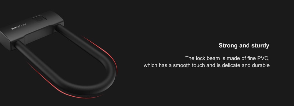 Smart Fingerprint Durable Waterproof U-lock from Xiaomi youpin- Black Short Smart Fingerprint Durable Waterproof U-lock from Xiaomi youpin- Black Short