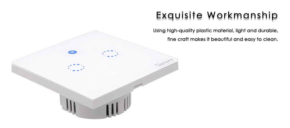 SONOFF Wifi Smart Touch Switch 2-way European Standard Panel- White SONOFF Wifi Smart Touch Switch 2-way European Standard Panel- White