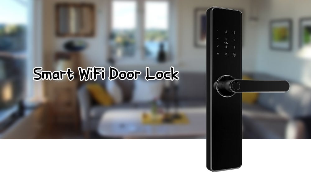RSH - WD003 Supports Alexa Voice Control Smart Home Wifi Door Lock- Black RSH - WD003 Supports Alexa Voice Control Smart Home Wifi Door Lock- Black