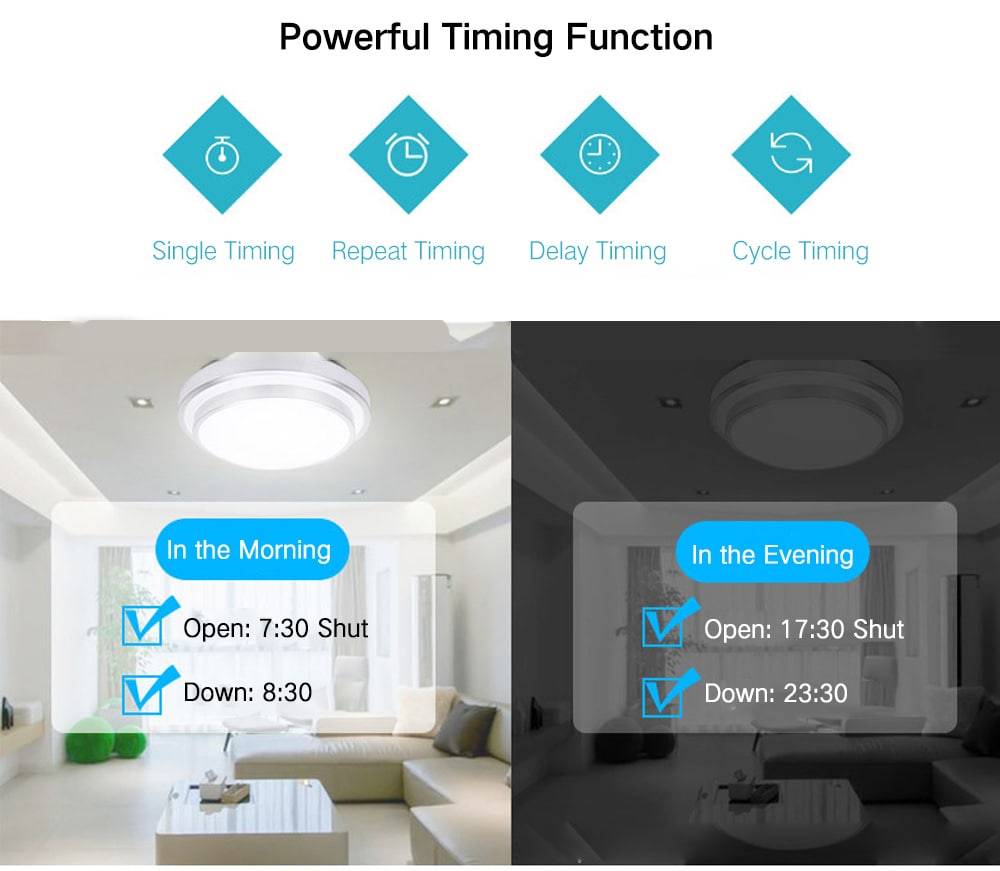 SONOFF T1 EU 1 Gang Wifi Wall Switch Wireless Remote Light Touch Control Work with Alexa- White SONOFF T1 EU 1 Gang Wifi Wall Switch Wireless Remote Light Touch Control Work with Alexa- White