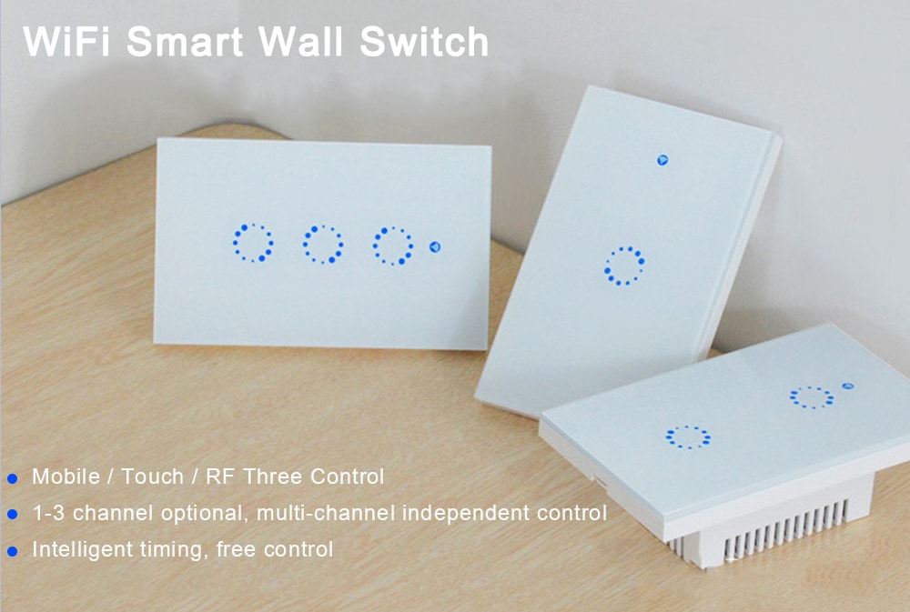 SONOFF T1 Smart WiFi RF / APP / Touch Control Wall Light Switch - White SONOFF T1 Smart WiFi RF / APP / Touch Control Wall Light Switch - White