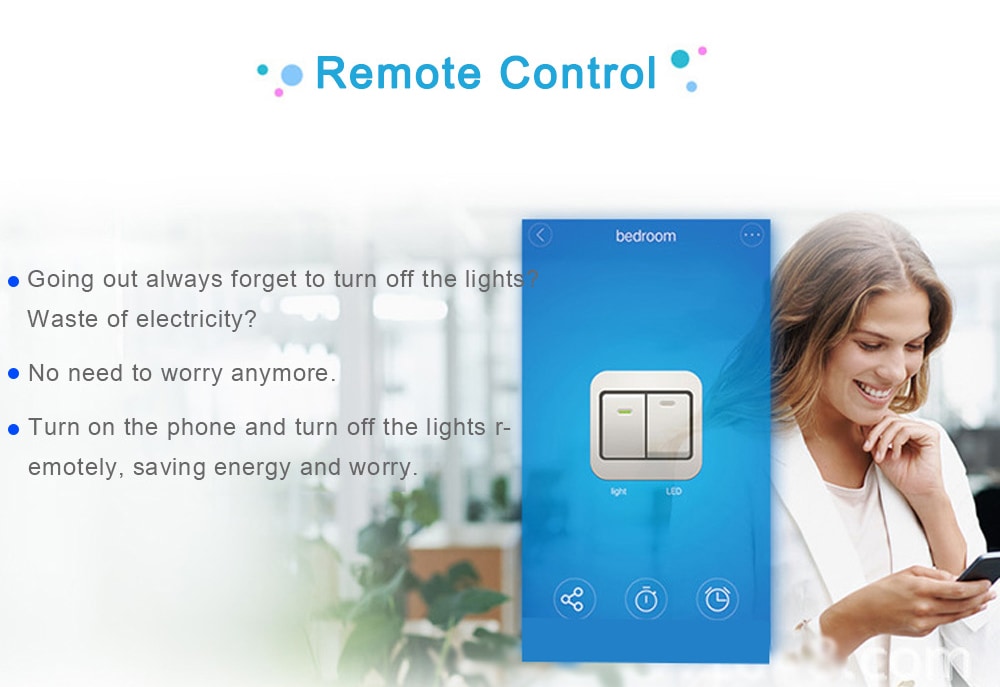 SONOFF T1 Smart WiFi RF / APP / Touch Control Wall Light Switch - White SONOFF T1 Smart WiFi RF / APP / Touch Control Wall Light Switch - White