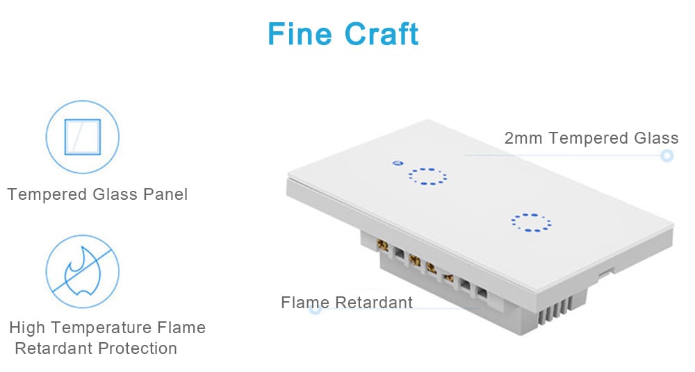 SONOFF T1 Smart WiFi RF / APP / Touch Control Wall Light Switch - White SONOFF T1 Smart WiFi RF / APP / Touch Control Wall Light Switch - White