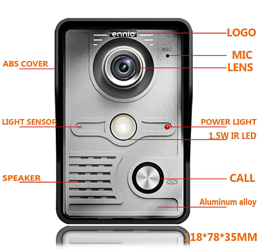 SY812MKW11 7 Inches TFT Screen Hands Free Video Interphone Doorbell Intercom- Silver White EU Plug SY812MKW11 7 Inches TFT Screen Hands Free Video Interphone Doorbell Intercom- Silver White EU Plug