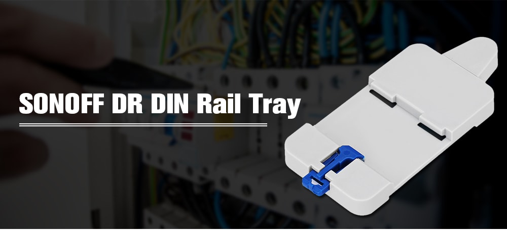SONOFF DR DIN Rail Tray for SONOFF Basic / RF / TH10 / TH16 / POW / POW Rev2 / DUAL / G1 / G2- White SONOFF DR DIN Rail Tray for SONOFF Basic / RF / TH10 / TH16 / POW / POW Rev2 / DUAL / G1 / G2- White