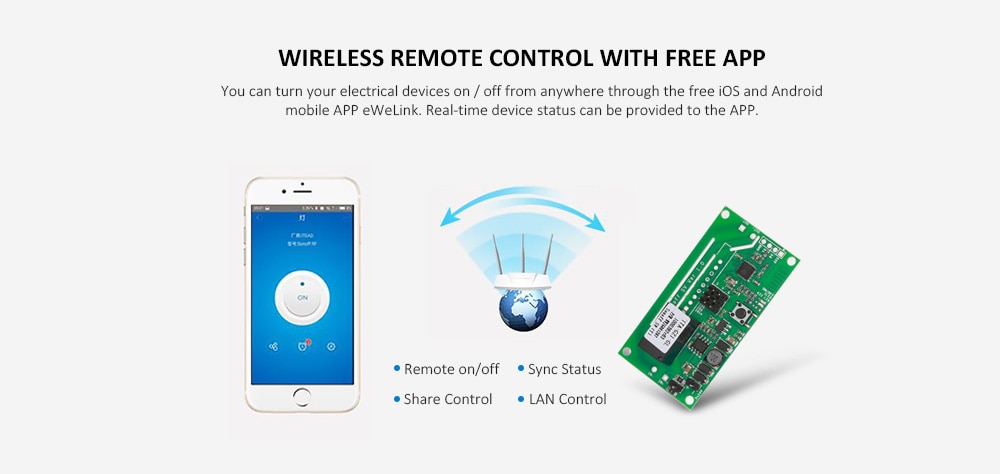 SONOFF SV Safe Voltage WiFi Wireless Switch Smart Home Module - Greenish Blue SONOFF SV Safe Voltage WiFi Wireless Switch Smart Home Module - Greenish Blue