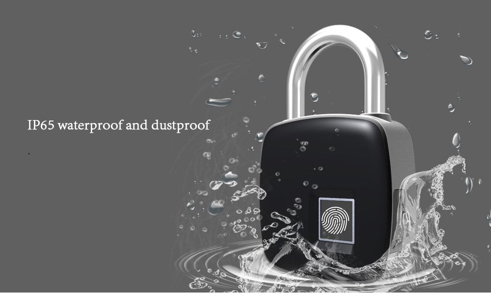 P3 Fingerprint Padlock Electronic Intelligent Padlock Non-password Lock- Black P3 Fingerprint Padlock Electronic Intelligent Padlock Non-password Lock- Black