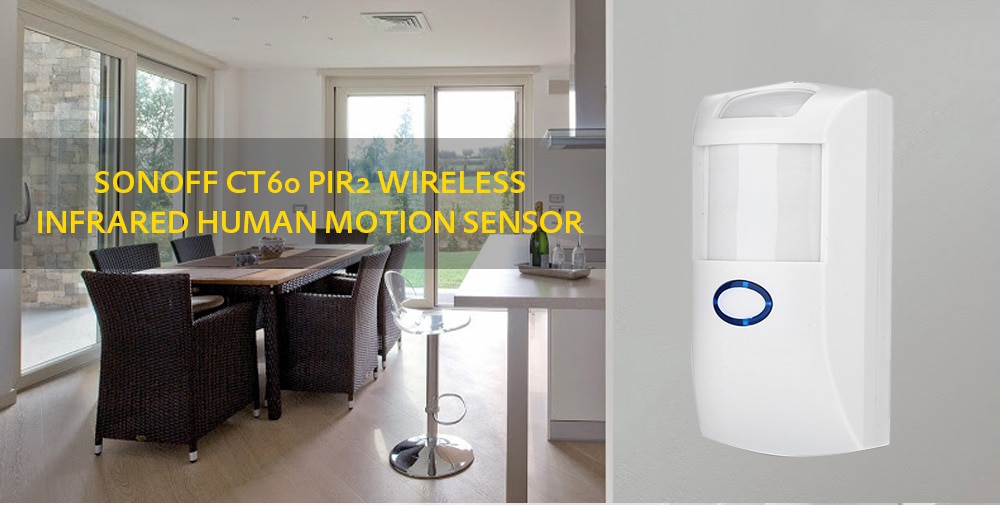 SONOFF CT60 PIR2 Wireless Infrared Detector Human Body Motion Sensor for Smart Home Security Alarm - White SONOFF CT60 PIR2 Wireless Infrared Detector Human Body Motion Sensor for Smart Home Security Alarm - White