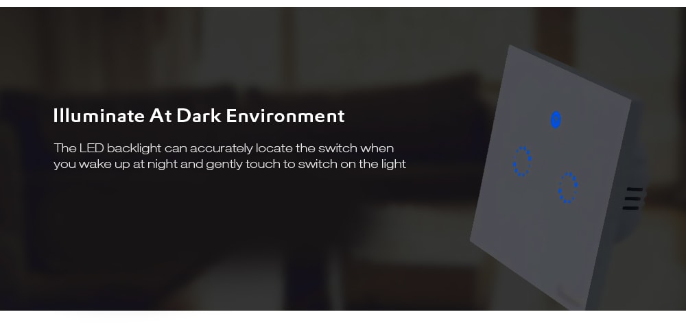SONOFF T1 Double Gangs WiFi and RF 86 Type Smart Wall Touch Light Switch- White SONOFF T1 Double Gangs WiFi and RF 86 Type Smart Wall Touch Light Switch- White