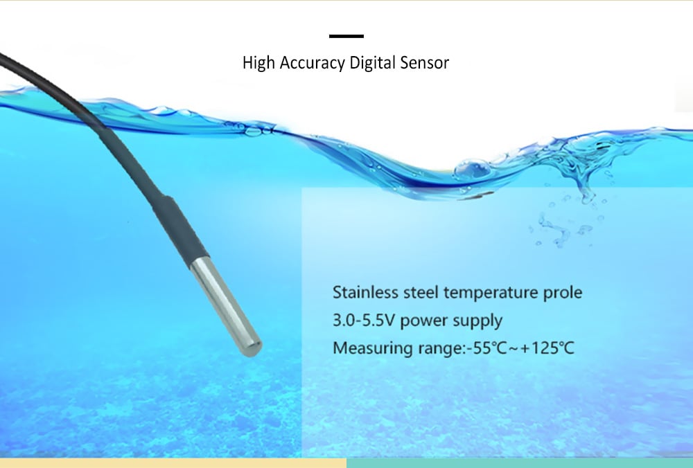 SONOFF DS18B20 Waterproof Temperature Probe Sensor for DIY Smart Home Wireless Switch Socket Module- White SONOFF DS18B20 Waterproof Temperature Probe Sensor for DIY Smart Home Wireless Switch Socket Module- White