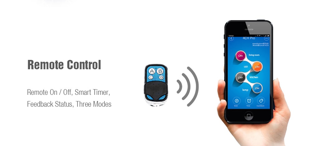 SONOFF 4CH Pro Rev2 4-gang WiFi Smart Switch - Gray SONOFF 4CH Pro Rev2 4-gang WiFi Smart Switch - Gray