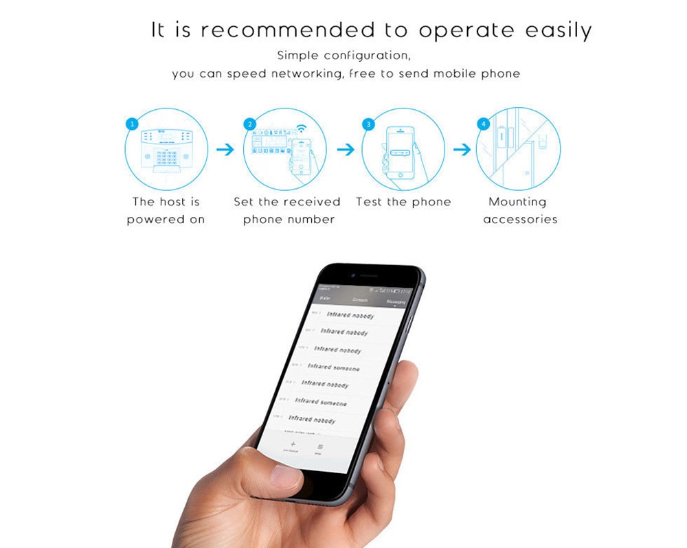 XINNUO CS85X GSM - LCD Wireless Intelligent Voice Alarm Set- White XINNUO CS85X GSM - LCD Wireless Intelligent Voice Alarm Set- White