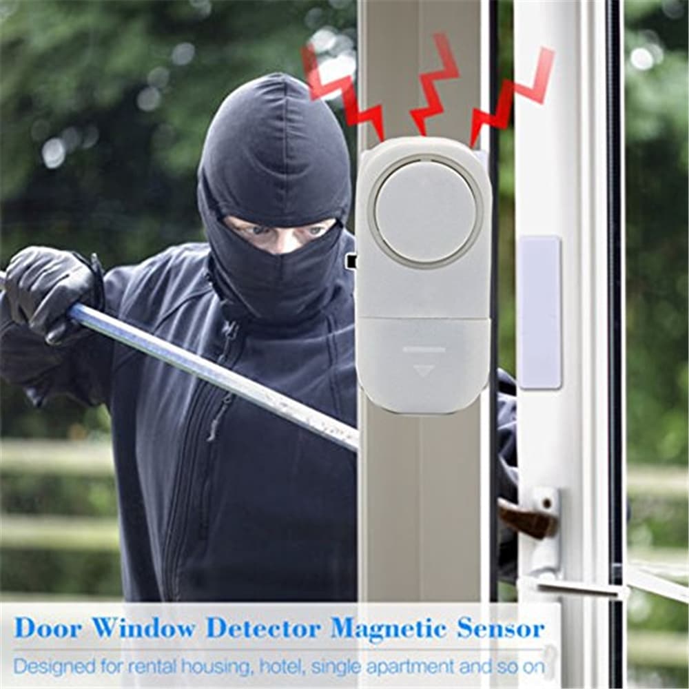 Wireless Entry Home Door Window Burglar Alarm With Safety Security ALARM System Magnetic Sensor- White 1Pc Wireless Entry Home Door Window Burglar Alarm With Safety Security ALARM System Magnetic Sensor- White 1Pc