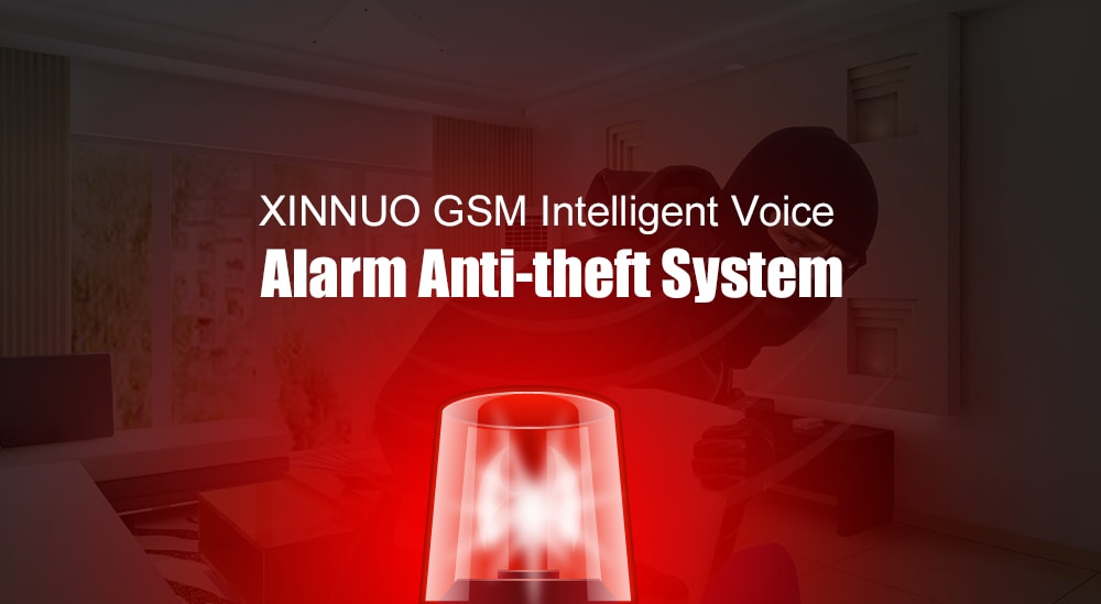 XINNUO GSM Intelligent Voice Anti-theft Alarm System - White and Black XINNUO GSM Intelligent Voice Anti-theft Alarm System - White and Black
