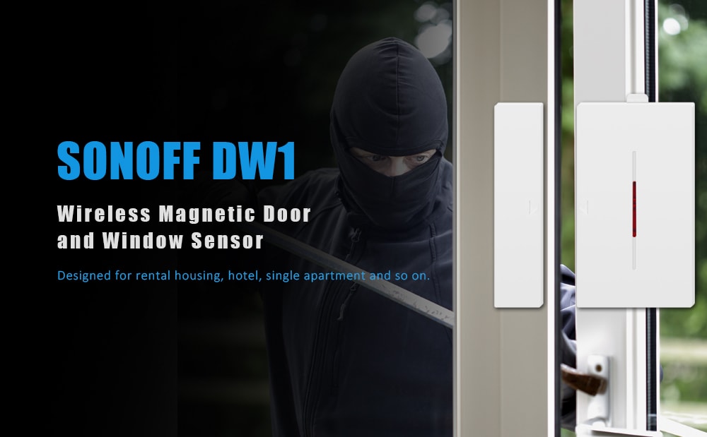 SONOFF DW1 Magnetic Remote Control Smart Home Security Door and Window Sensor- White SONOFF DW1 Magnetic Remote Control Smart Home Security Door and Window Sensor- White