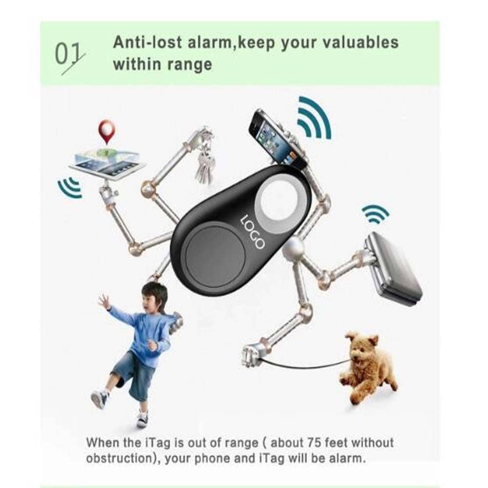 Smart Bluetooth Anti-Lost Alarm- White Smart Bluetooth Anti-Lost Alarm- White