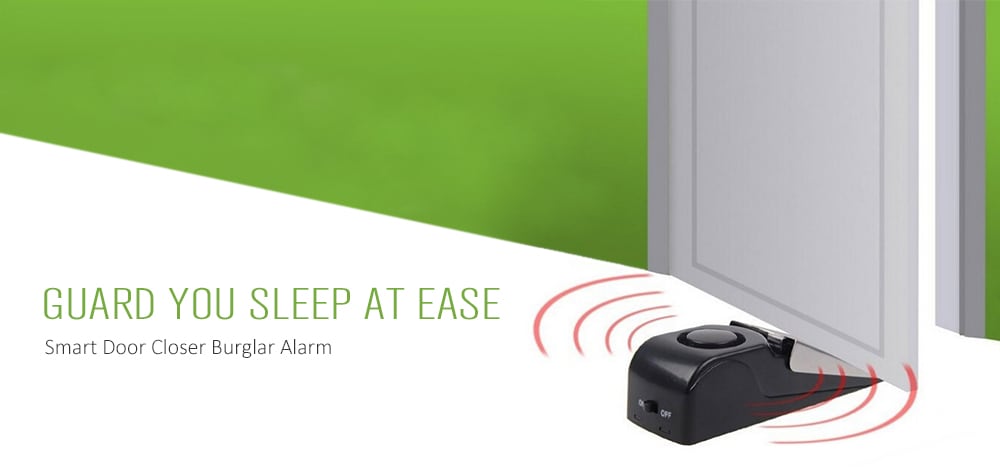 Secure Domestic Door Closer Burglar Alarm with 3 Modes Adjustable Sensitivity- Black Secure Domestic Door Closer Burglar Alarm with 3 Modes Adjustable Sensitivity- Black