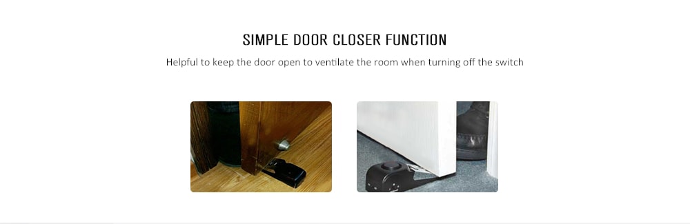 Secure Domestic Door Closer Burglar Alarm with 3 Modes Adjustable Sensitivity- Black Secure Domestic Door Closer Burglar Alarm with 3 Modes Adjustable Sensitivity- Black