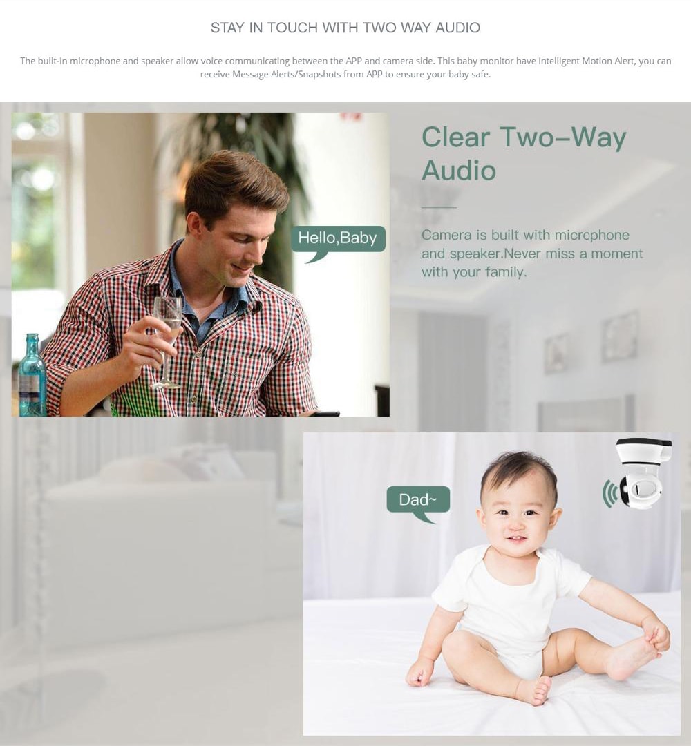 V380 HD 720P Smart IP Camera WiFi Mobile Remote Control with PTZ Function for Home Security- Milk White EU Plug V380 HD 720P Smart IP Camera WiFi Mobile Remote Control with PTZ Function for Home Security- Milk White EU Plug