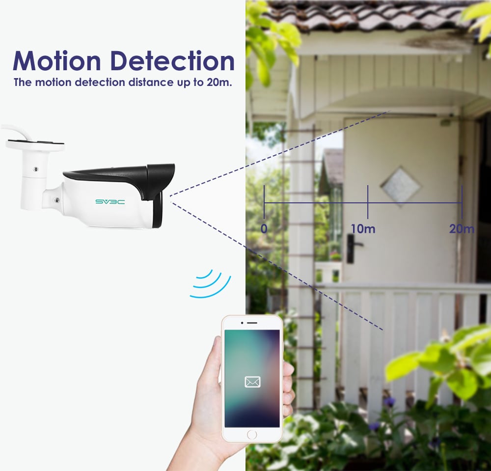 SV3C SV - B01 1080P HD Bullet Outdoor Waterproof IP Camera- White and Black EU Plug SV3C SV - B01 1080P HD Bullet Outdoor Waterproof IP Camera- White and Black EU Plug