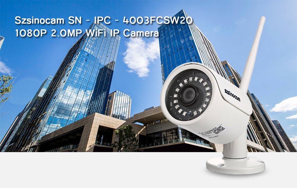 Szsinocam SN - IPC - 4003FCSW20 1080P 2.0MP WiFi IP Camera Motion Detection- Black White EU Plug Szsinocam SN - IPC - 4003FCSW20 1080P 2.0MP WiFi IP Camera Motion Detection- Black White EU Plug