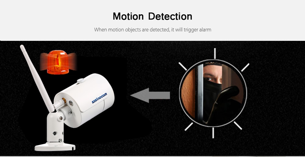 Szsinocam SN - IPC - 4003FCSW20 1080P 2.0MP WiFi IP Camera Motion Detection- Black White EU Plug Szsinocam SN - IPC - 4003FCSW20 1080P 2.0MP WiFi IP Camera Motion Detection- Black White EU Plug