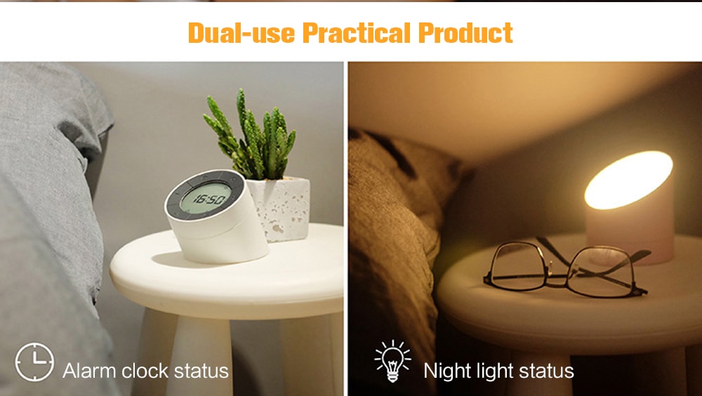 Utorch 104 Digital Rechargeable Gravity Sensor Alarm Clock Night Light- Gray Utorch 104 Digital Rechargeable Gravity Sensor Alarm Clock Night Light- Gray