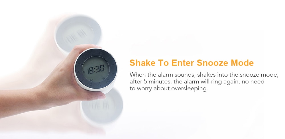 Utorch 104 Digital Rechargeable Gravity Sensor Alarm Clock Night Light- Gray Utorch 104 Digital Rechargeable Gravity Sensor Alarm Clock Night Light- Gray