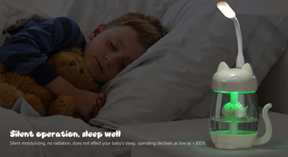 UTORCH 3 in 1 350ML Cute Mini Humidifier with LED Light Mini Fan- White UTORCH 3 in 1 350ML Cute Mini Humidifier with LED Light Mini Fan- White