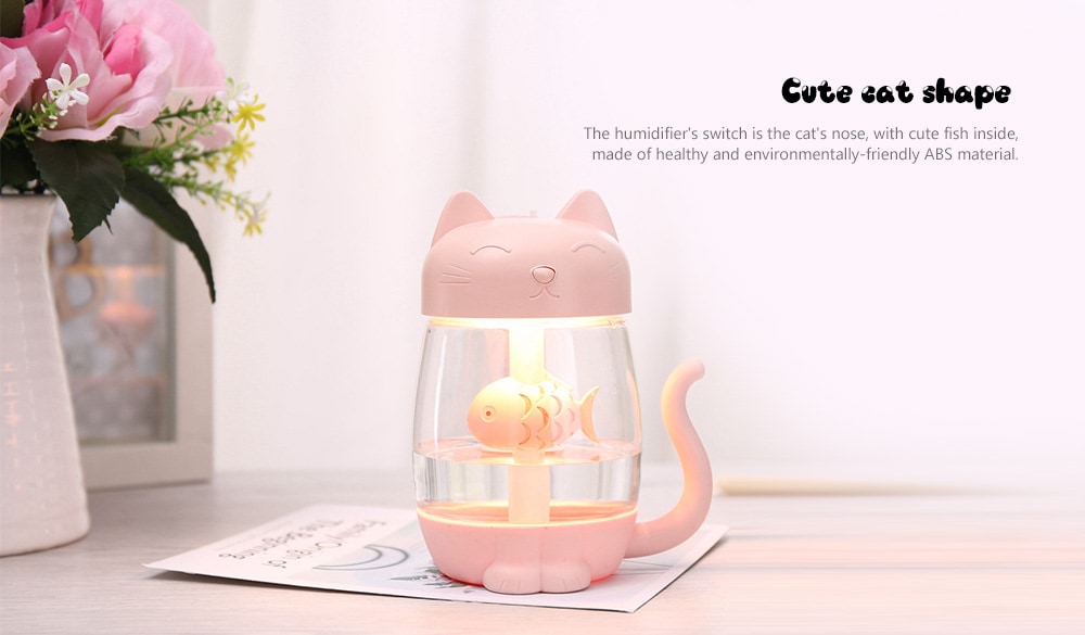 UTORCH 3 in 1 350ML Cute Mini Humidifier with LED Light Mini Fan- White UTORCH 3 in 1 350ML Cute Mini Humidifier with LED Light Mini Fan- White