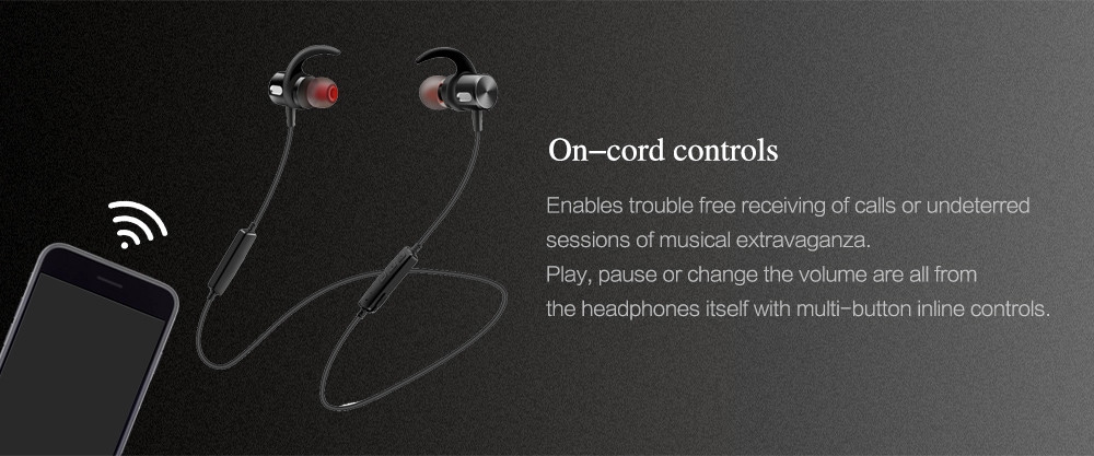 SOWAK F3 Sports Bluetooth Earbuds Stereo Magnetic Sweatproof Earphone with Mic and In-line Control- Black SOWAK F3 Sports Bluetooth Earbuds Stereo Magnetic Sweatproof Earphone with Mic and In-line Control- Black