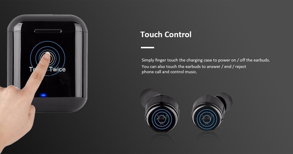 X3T Wireless Bluetooth Headset Waterproof Sport Earphone 2PCS- Black X3T Wireless Bluetooth Headset Waterproof Sport Earphone 2PCS- Black