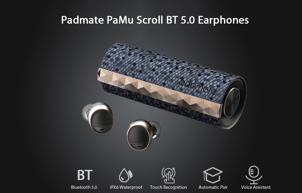 Padmate PaMu Scroll BT 5.0 Earphones - Wood Padmate PaMu Scroll BT 5.0 Earphones - Wood