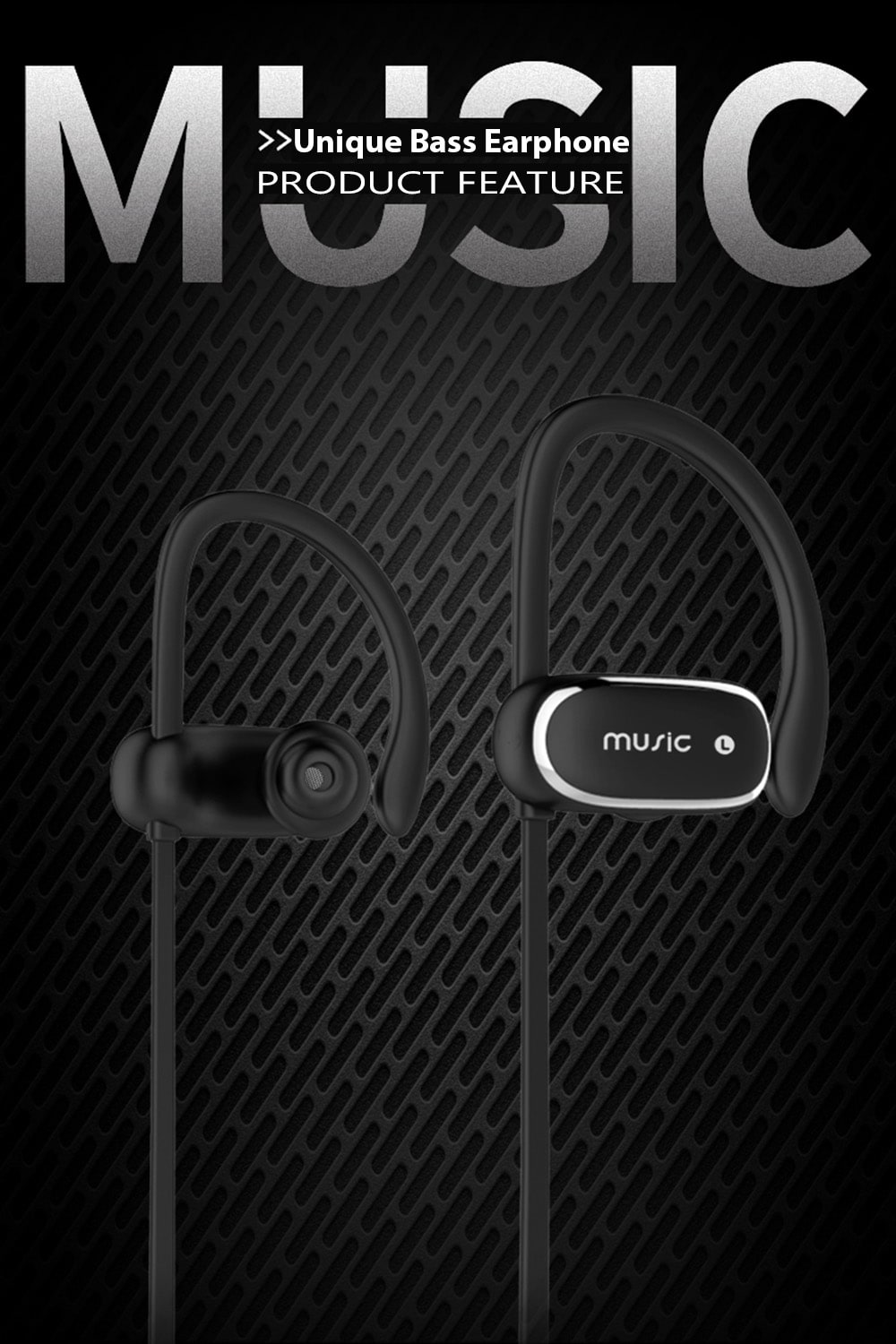 TH - E12 Bluetooth Sports Earphone with Adjustable Ear Hooks IPX5 Waterproof Wireless Earbuds- White TH - E12 Bluetooth Sports Earphone with Adjustable Ear Hooks IPX5 Waterproof Wireless Earbuds- White