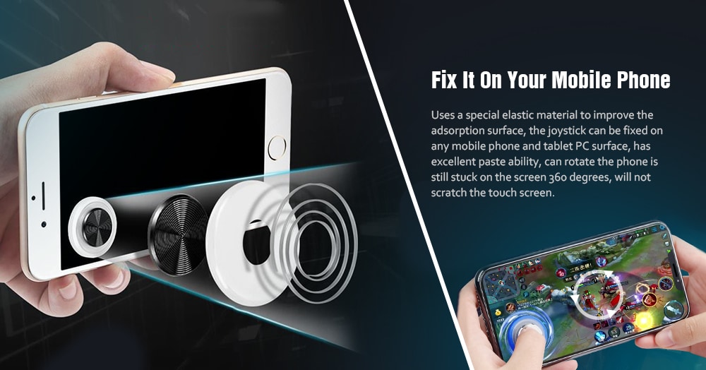 Mobile Game Joystick Phone Gaming Rocker Touch Screen Games Controller for Smartphone Tablet- Transparent Mobile Game Joystick Phone Gaming Rocker Touch Screen Games Controller for Smartphone Tablet- Transparent