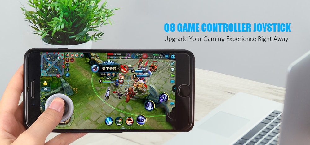 Q8 Touch Screen Game Controller Joystick for Smartphone Tablet - Transparent Q8 Touch Screen Game Controller Joystick for Smartphone Tablet - Transparent