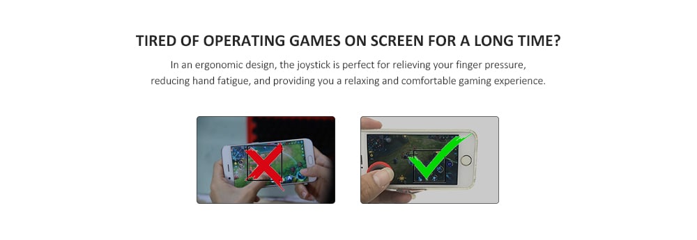 Q8 Touch Screen Game Controller Joystick for Smartphone Tablet - Transparent Q8 Touch Screen Game Controller Joystick for Smartphone Tablet - Transparent