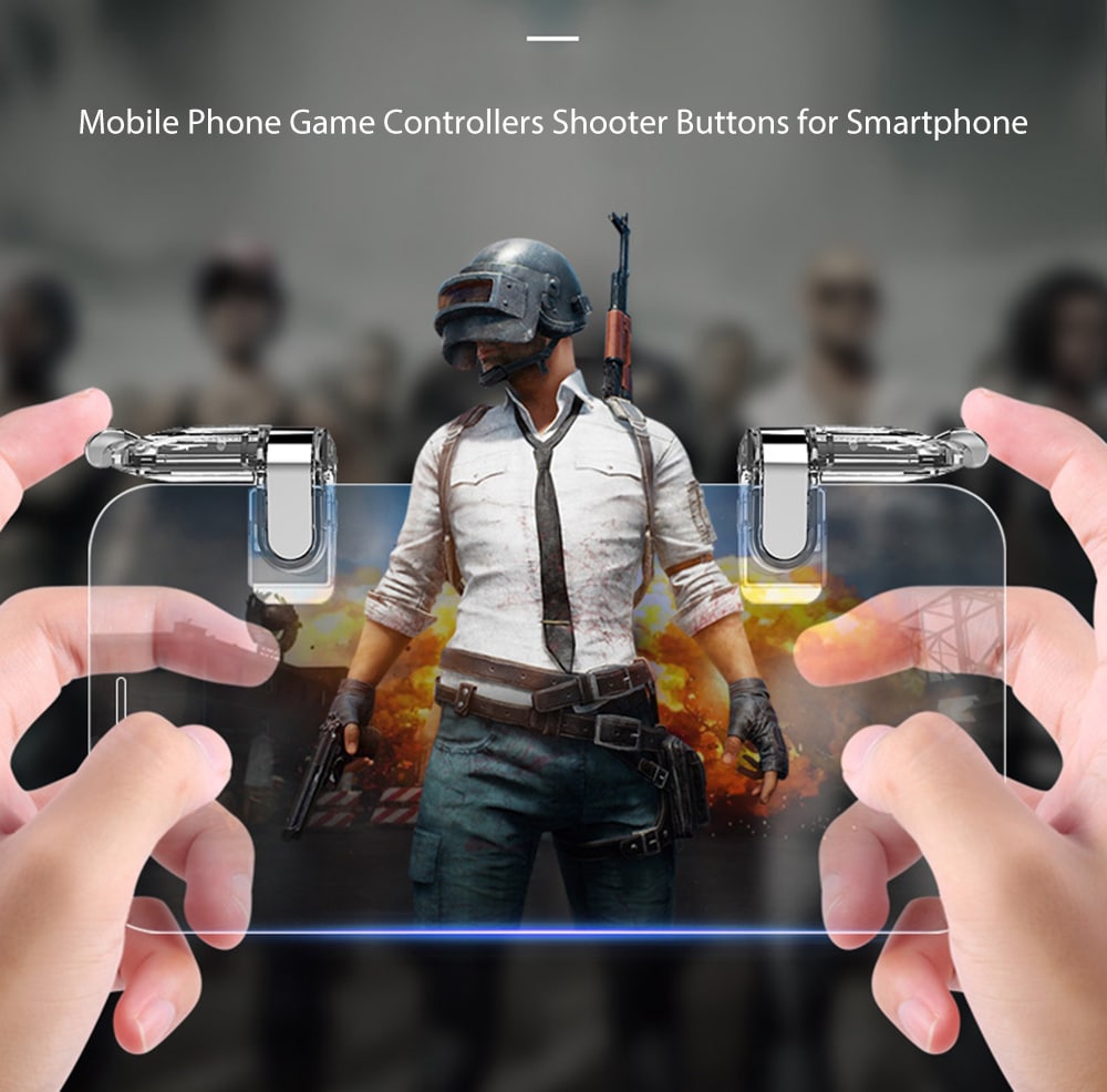 Pair of Mobile Phone Game Controllers Gamepad Shooter Buttons for Smartphone Fortnite Knives Out- Transparent Pair of Mobile Phone Game Controllers Gamepad Shooter Buttons for Smartphone Fortnite Knives Out- Transparent