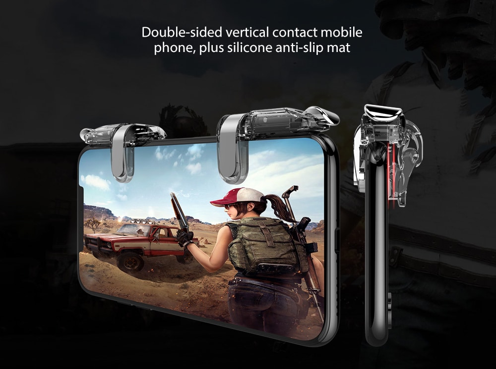 Pair of Mobile Phone Game Controllers Gamepad Shooter Buttons for Smartphone Fortnite Knives Out- Transparent Pair of Mobile Phone Game Controllers Gamepad Shooter Buttons for Smartphone Fortnite Knives Out- Transparent