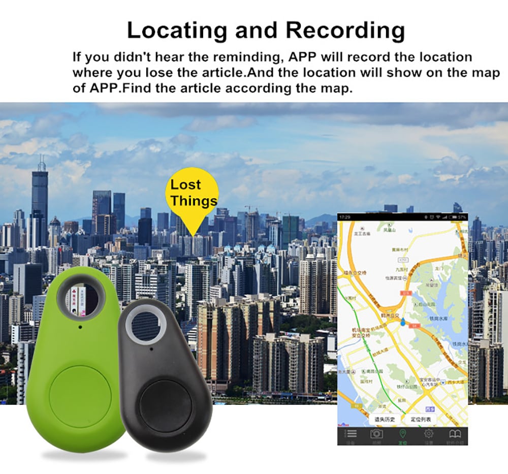 Wireless Bluetooth Anti-loss Key Tracker- Green Wireless Bluetooth Anti-loss Key Tracker- Green
