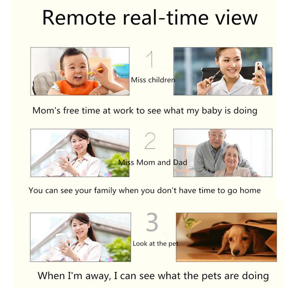 WiFi Remote Control Multifunction Infrared Night Vision Monitor IP Camera 1080P US Plug- Silver and White 1Pc WiFi Remote Control Multifunction Infrared Night Vision Monitor IP Camera 1080P US Plug- Silver and White 1Pc