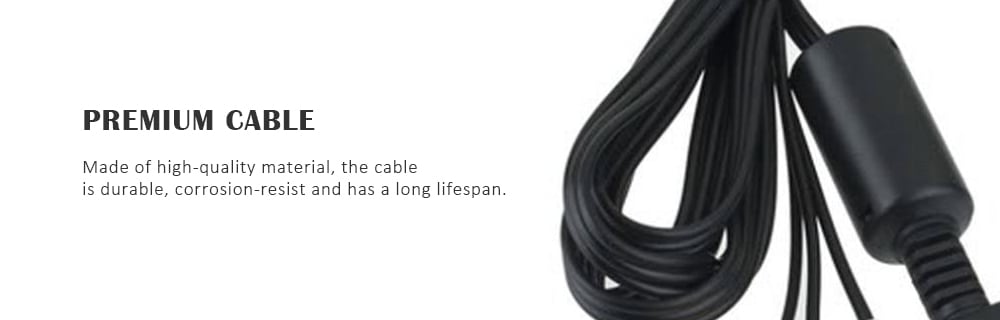 RCA AV Audio Video Cable Cord for Sony Play Station 1 2 3 PS1- Black RCA AV Audio Video Cable Cord for Sony Play Station 1 2 3 PS1- Black