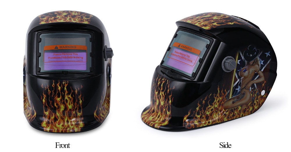 Beauty Pattern Solar Power Welding Helmet- Golden 107 girl Beauty Pattern Solar Power Welding Helmet- Golden 107 girl