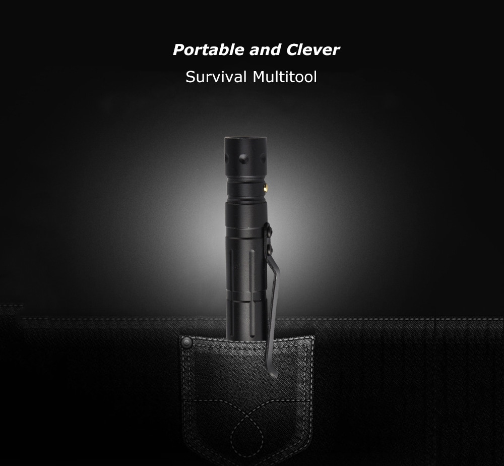 TG - S165 Outdoor Portable Tactical Defensive Survival Pen LED Flashlight- Black TG - S165 Outdoor Portable Tactical Defensive Survival Pen LED Flashlight- Black